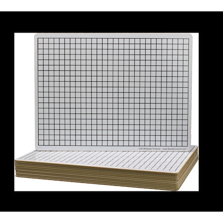 Flipside 9in X 12inTwo Sided 3/8in Squares Grid Board Bulk, 12PK 32159